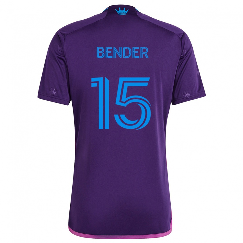 Kandiny Gyermek Ben Bender #15 Lila Kék Idegenbeli Jersey 2024/25 Mez Póló Ing