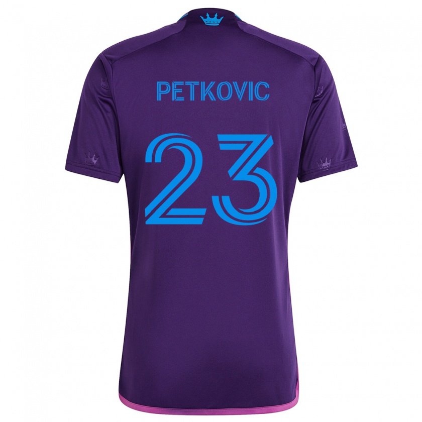 Kandiny Gyermek Nikola Petkovic #23 Lila Kék Idegenbeli Jersey 2024/25 Mez Póló Ing