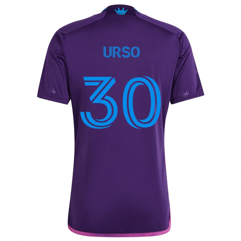 Kandiny Gyermek Júnior Urso #30 Lila Kék Idegenbeli Jersey 2024/25 Mez Póló Ing