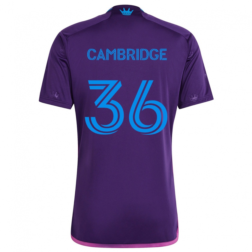 Kandiny Gyermek Brandon Cambridge #36 Lila Kék Idegenbeli Jersey 2024/25 Mez Póló Ing