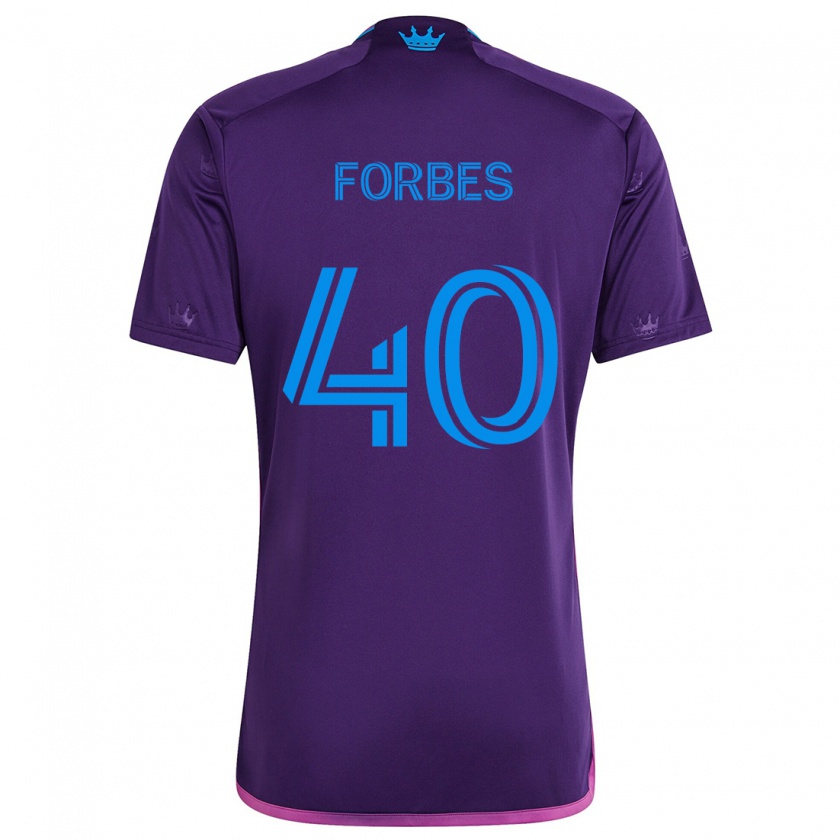 Kandiny Gyermek Jahlane Forbes #40 Lila Kék Idegenbeli Jersey 2024/25 Mez Póló Ing