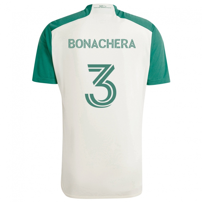 Kandiny Gyermek Rubén Bonachera #3 Barna Színek Zöld Idegenbeli Jersey 2024/25 Mez Póló Ing