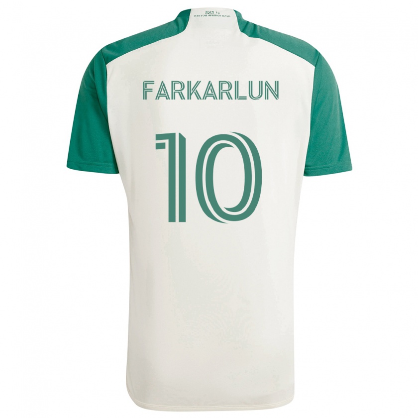 Kandiny Gyermek Jimmy Farkarlun #10 Barna Színek Zöld Idegenbeli Jersey 2024/25 Mez Póló Ing