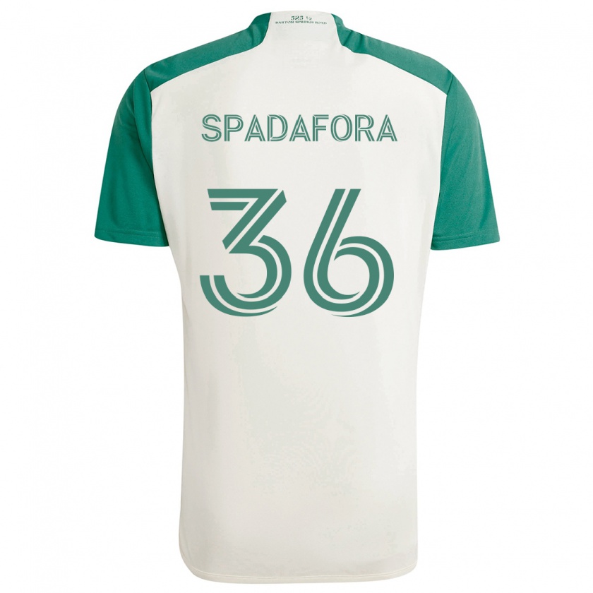 Kandiny Gyermek Luke Spadafora #36 Barna Színek Zöld Idegenbeli Jersey 2024/25 Mez Póló Ing