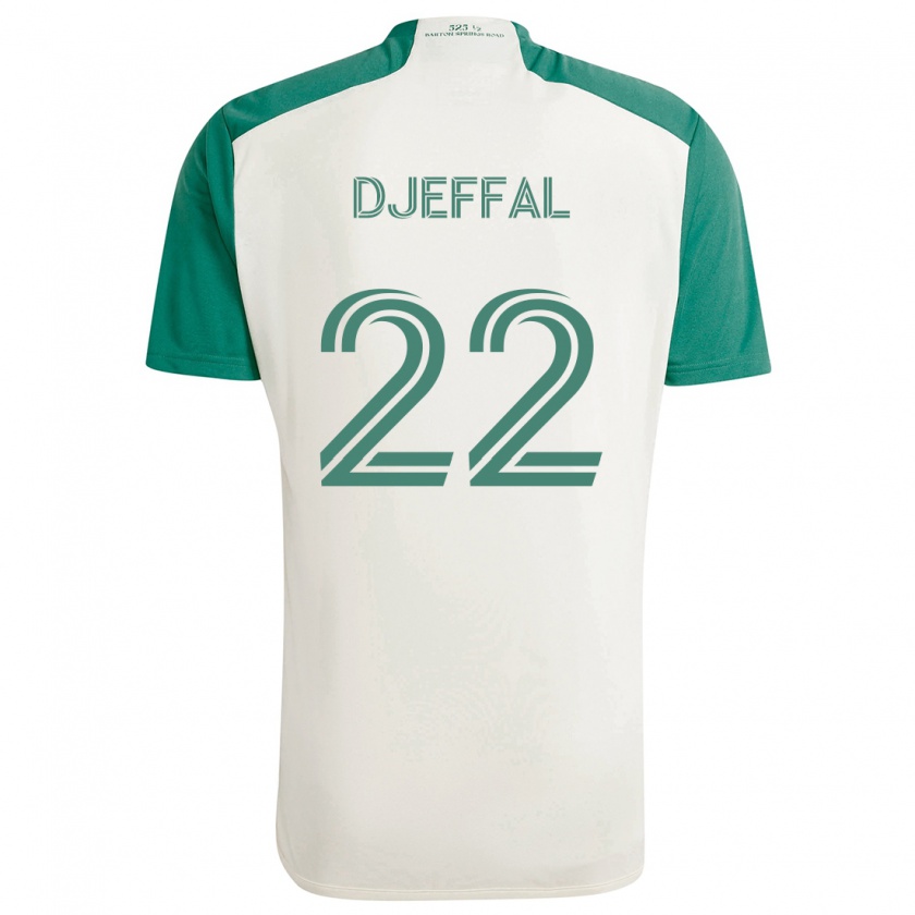 Kandiny Gyermek Sofiane Djeffal #22 Barna Színek Zöld Idegenbeli Jersey 2024/25 Mez Póló Ing