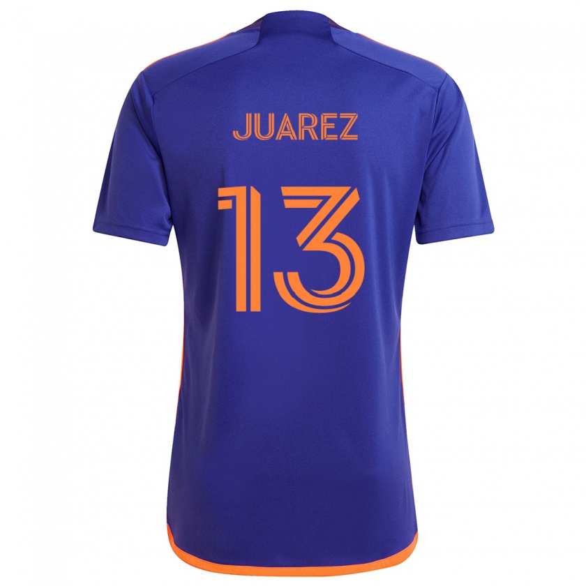 Kandiny Gyermek Jathan Juarez #13 Lila Narancs Idegenbeli Jersey 2024/25 Mez Póló Ing