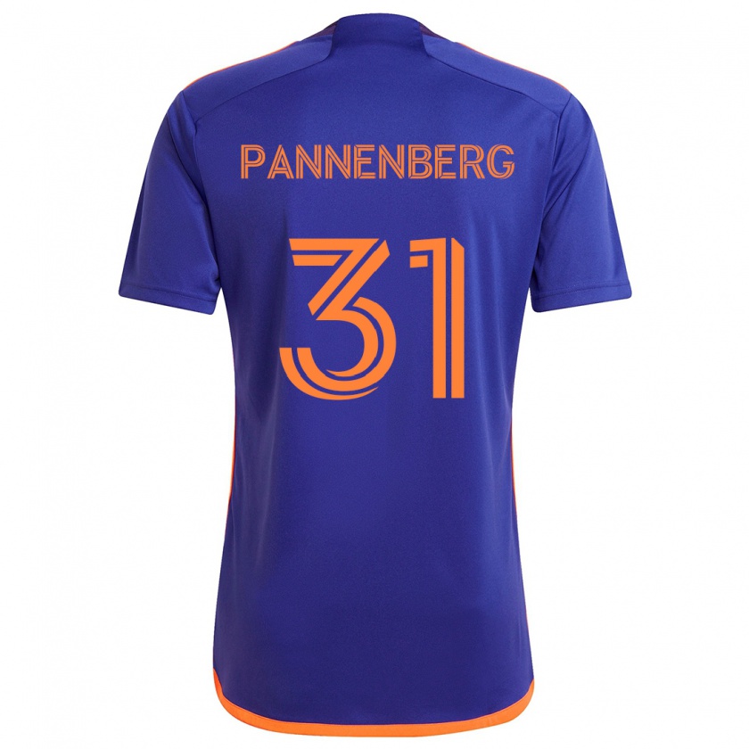 Kandiny Gyermek Andrew Pannenberg #31 Lila Narancs Idegenbeli Jersey 2024/25 Mez Póló Ing