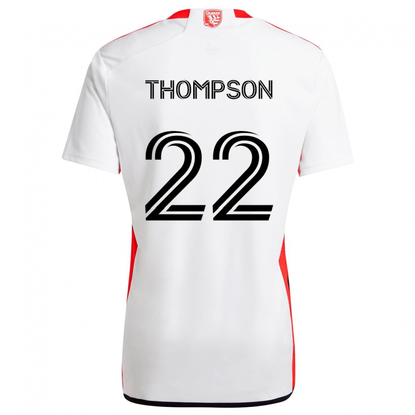 Kandiny Gyermek Tommy Thompson #22 Fehér Piros Idegenbeli Jersey 2024/25 Mez Póló Ing