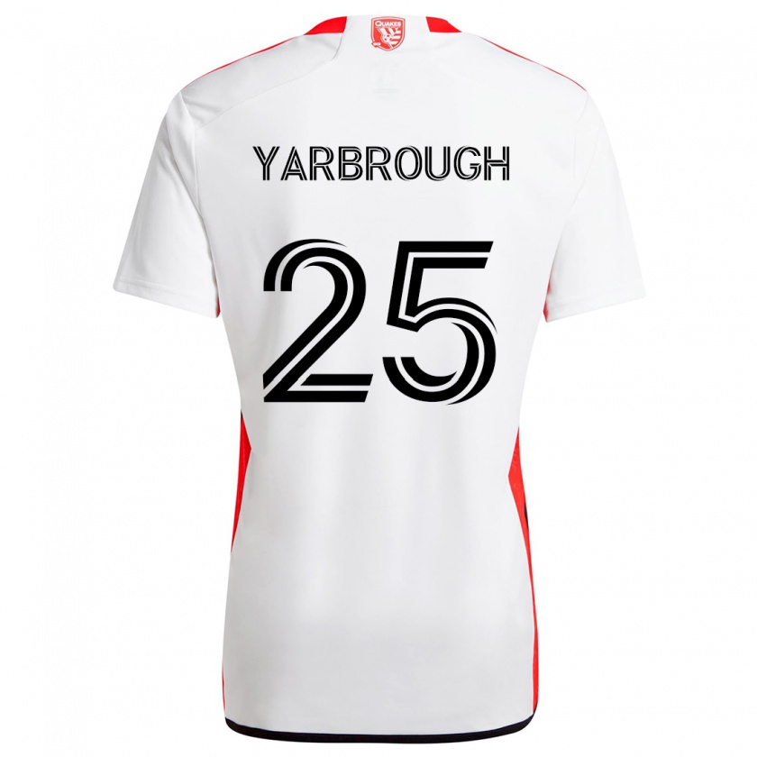 Kandiny Gyermek William Yarbrough #25 Fehér Piros Idegenbeli Jersey 2024/25 Mez Póló Ing