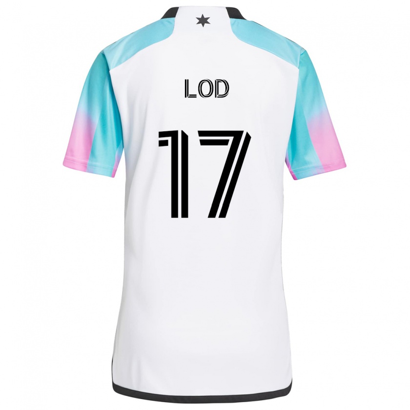 Kandiny Gyermek Robin Lod #17 Fehér Kék Fekete Idegenbeli Jersey 2024/25 Mez Póló Ing