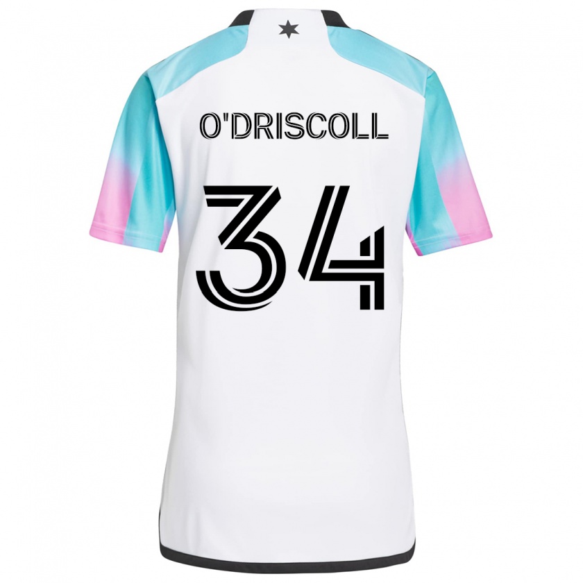 Kandiny Gyermek Rory O'driscoll #34 Fehér Kék Fekete Idegenbeli Jersey 2024/25 Mez Póló Ing