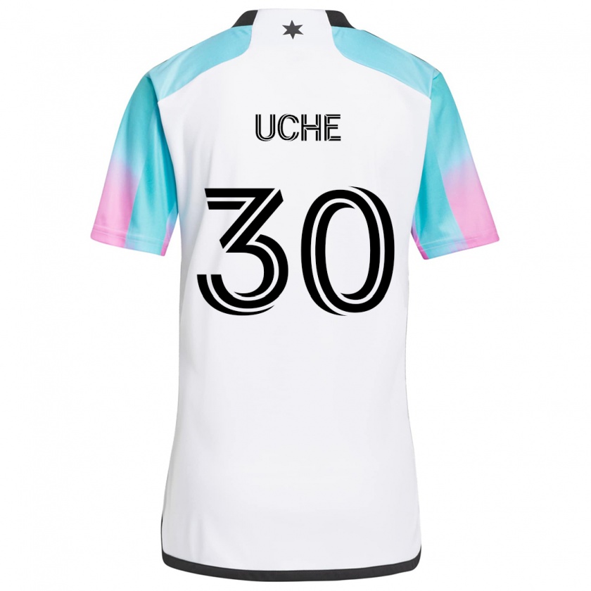 Kandiny Gyermek Cc Uche #30 Fehér Kék Fekete Idegenbeli Jersey 2024/25 Mez Póló Ing