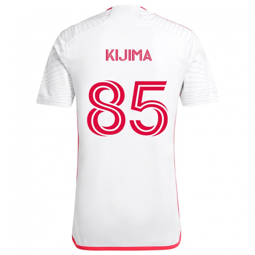 Kandiny Gyermek Hosei Kijima #85 Fehér Piros Idegenbeli Jersey 2024/25 Mez Póló Ing