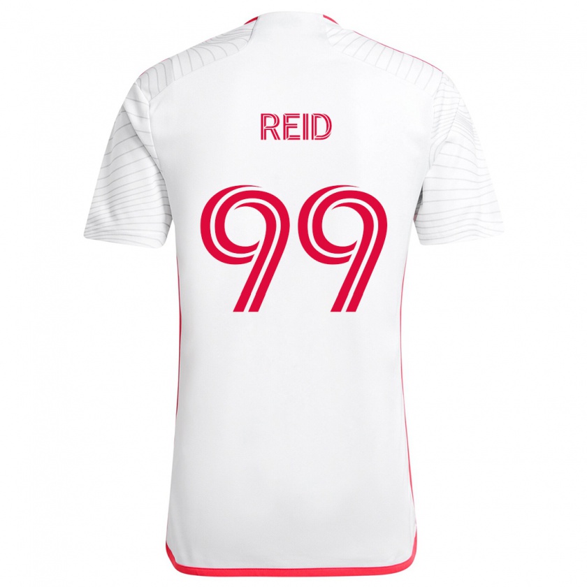 Kandiny Gyermek Jayden Reid #99 Fehér Piros Idegenbeli Jersey 2024/25 Mez Póló Ing