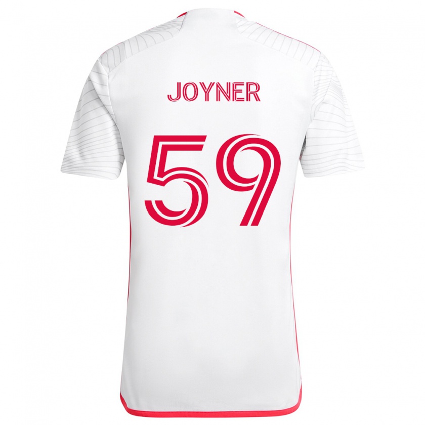 Kandiny Gyermek Mykhi Joyner #59 Fehér Piros Idegenbeli Jersey 2024/25 Mez Póló Ing