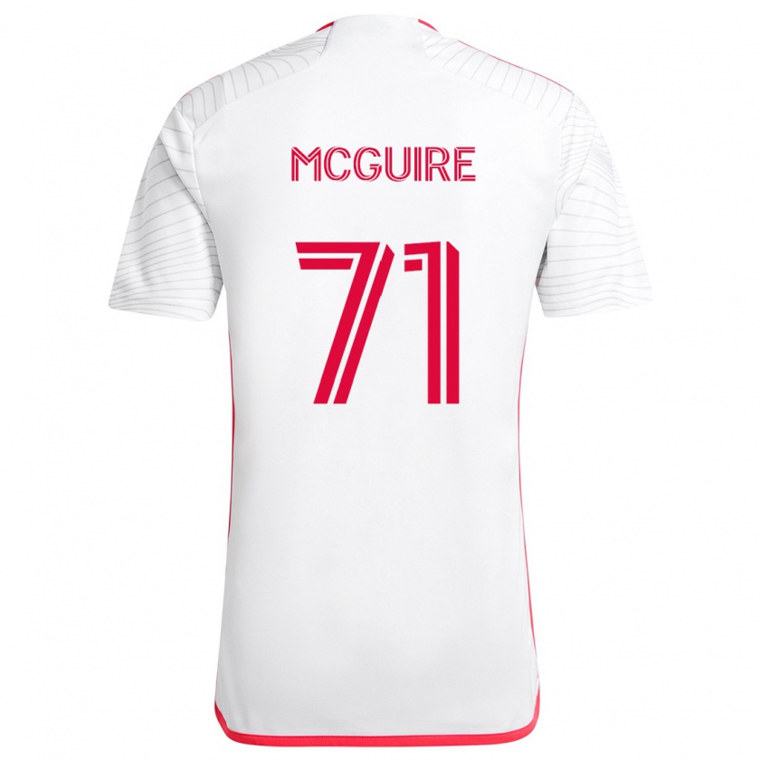 Kandiny Gyermek Nolan Mcguire #71 Fehér Piros Idegenbeli Jersey 2024/25 Mez Póló Ing