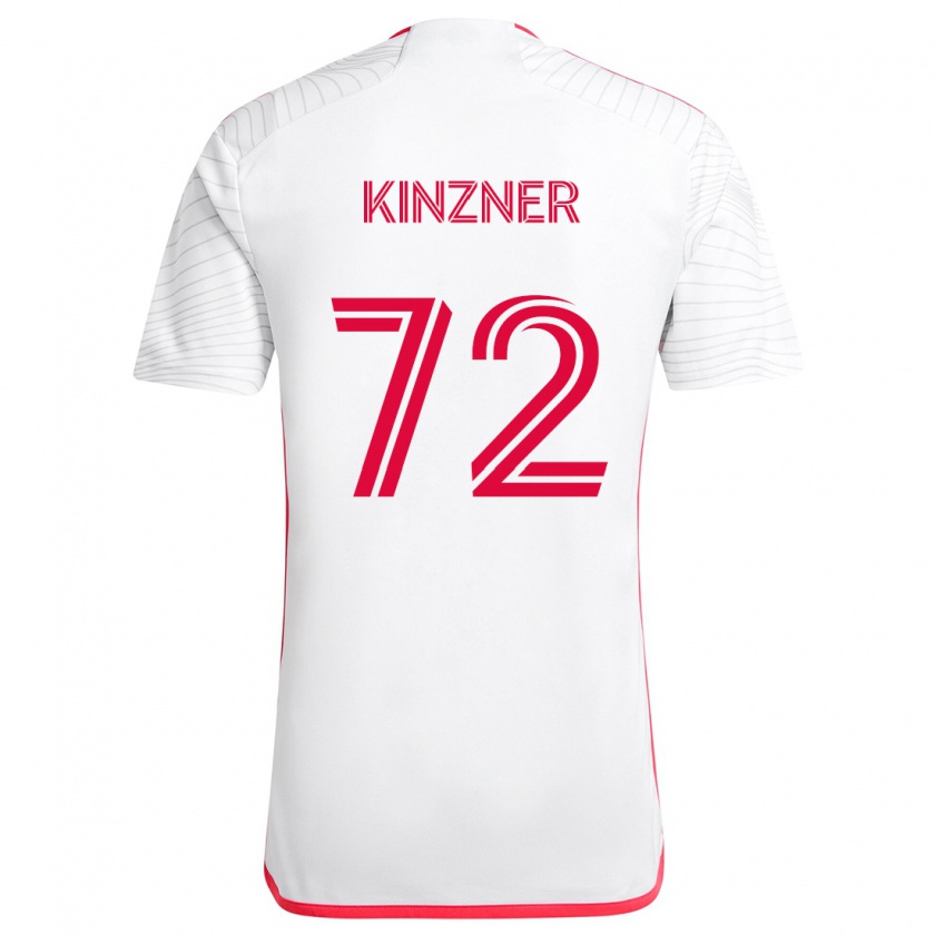 Kandiny Gyermek Eric Kinzner #72 Fehér Piros Idegenbeli Jersey 2024/25 Mez Póló Ing