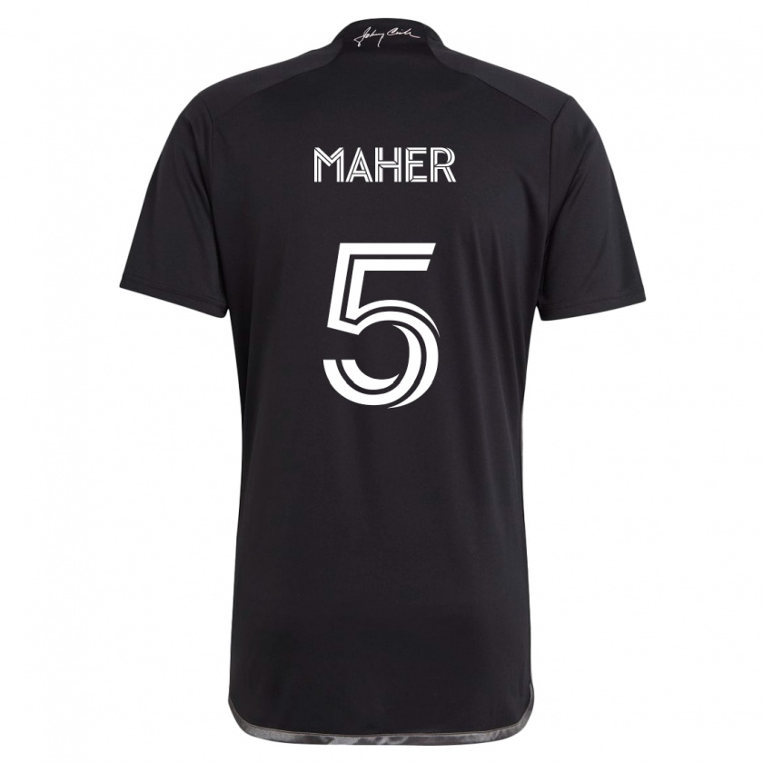 Kandiny Gyermek Jack Maher #5 Fekete Idegenbeli Jersey 2024/25 Mez Póló Ing