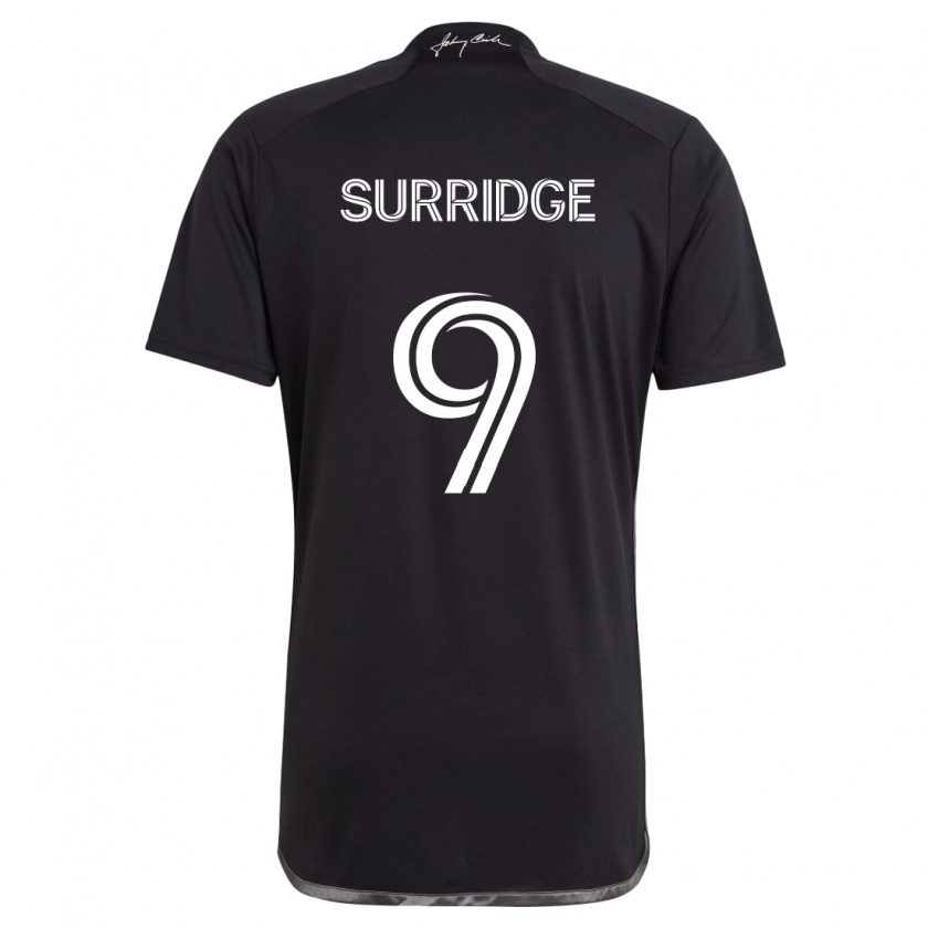 Kandiny Gyermek Sam Surridge #9 Fekete Idegenbeli Jersey 2024/25 Mez Póló Ing