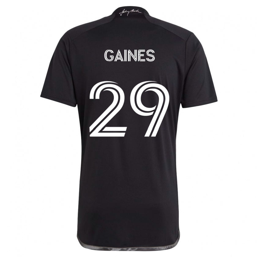 Kandiny Gyermek Julian Gaines #29 Fekete Idegenbeli Jersey 2024/25 Mez Póló Ing