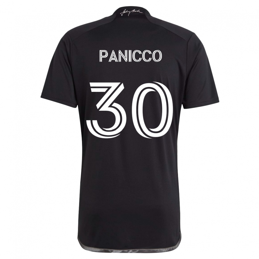 Kandiny Gyermek Elliot Panicco #30 Fekete Idegenbeli Jersey 2024/25 Mez Póló Ing