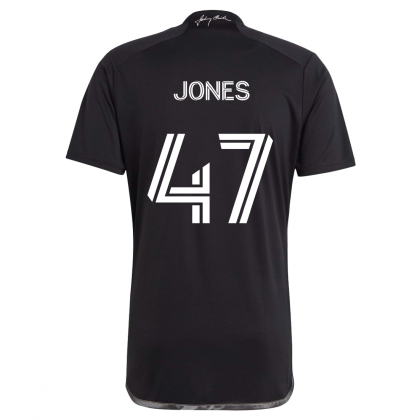 Kandiny Gyermek Isaiah Jones #47 Fekete Idegenbeli Jersey 2024/25 Mez Póló Ing