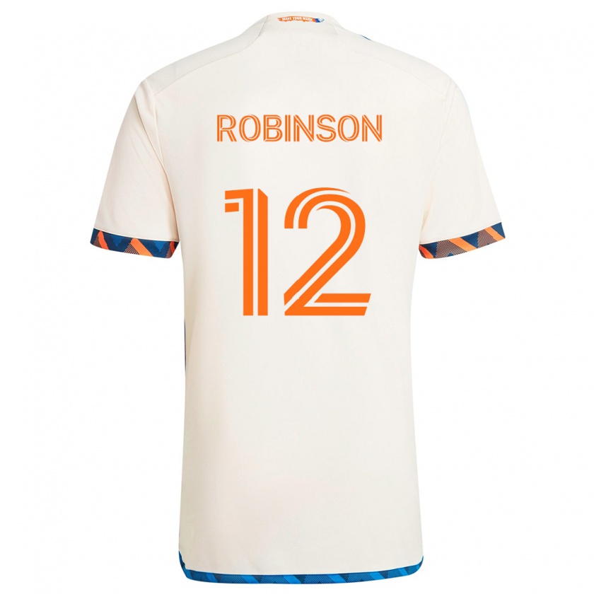 Kandiny Gyermek Miles Robinson #12 Fehér Narancs Idegenbeli Jersey 2024/25 Mez Póló Ing