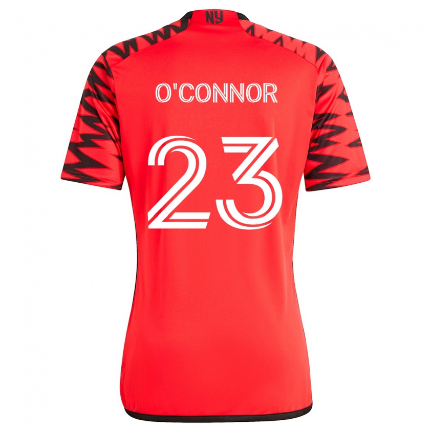 Kandiny Gyermek Aidan O'connor #23 Piros Fekete Fehér Idegenbeli Jersey 2024/25 Mez Póló Ing