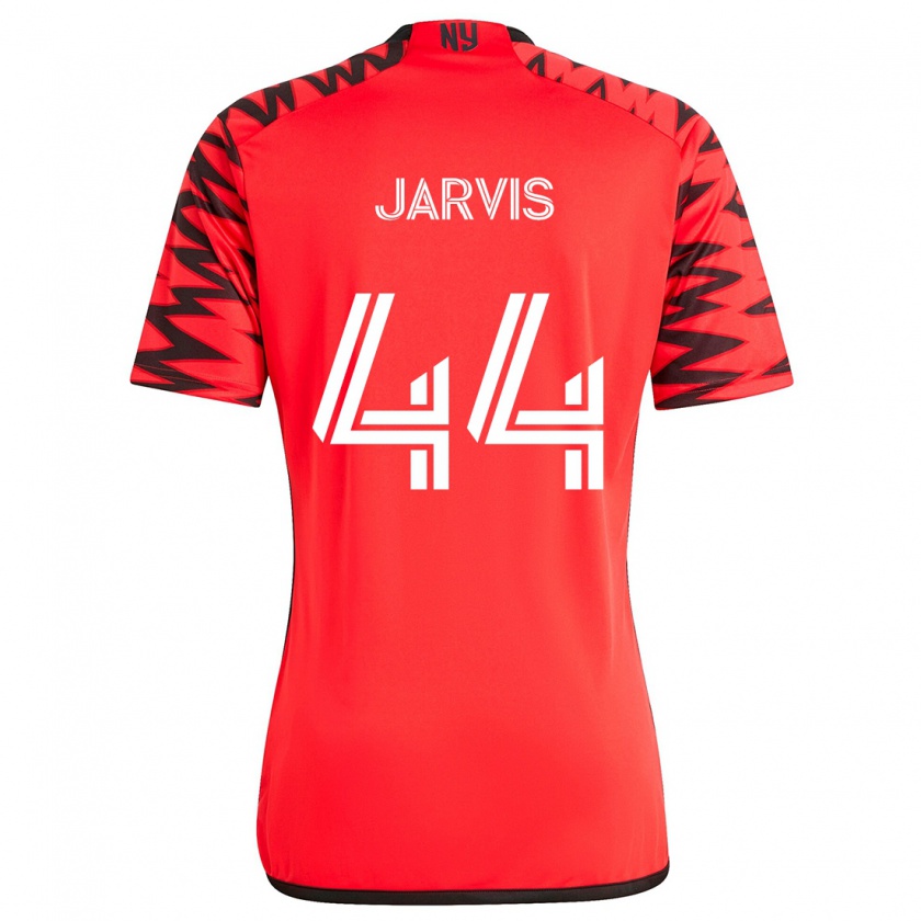 Kandiny Gyermek Aiden Jarvis #44 Piros Fekete Fehér Idegenbeli Jersey 2024/25 Mez Póló Ing