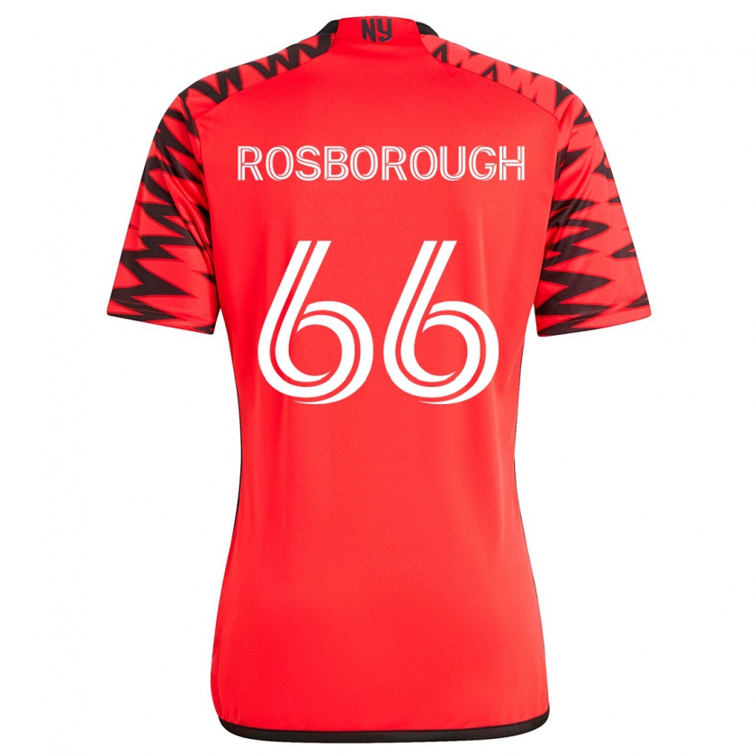 Kandiny Gyermek Tanner Rosborough #66 Piros Fekete Fehér Idegenbeli Jersey 2024/25 Mez Póló Ing