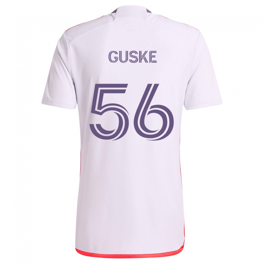 Kandiny Gyermek Colin Guske #56 Fehér Piros Lila Idegenbeli Jersey 2024/25 Mez Póló Ing