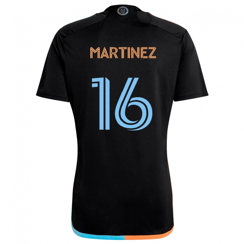 Kandiny Gyermek Alonso Martínez #16 Fekete Narancs Kék Idegenbeli Jersey 2024/25 Mez Póló Ing