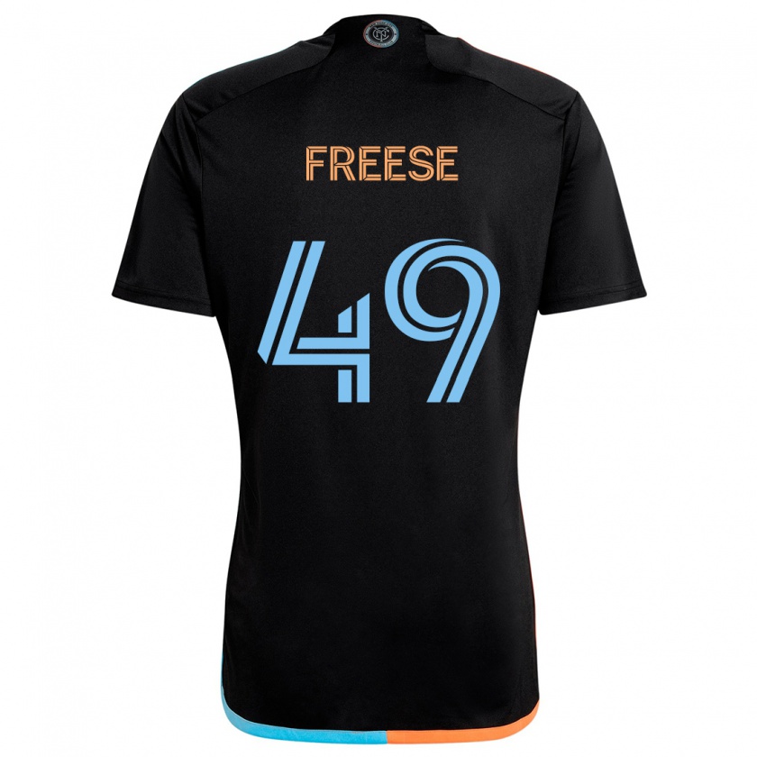 Kandiny Gyermek Matt Freese #49 Fekete Narancs Kék Idegenbeli Jersey 2024/25 Mez Póló Ing