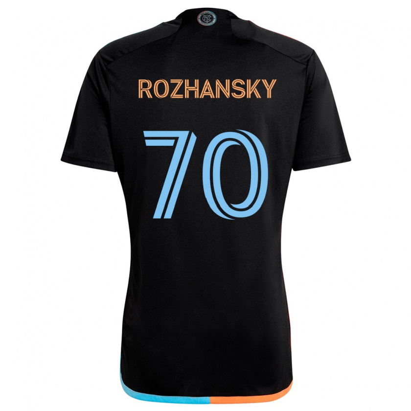 Kandiny Gyermek Jake Rozhansky #70 Fekete Narancs Kék Idegenbeli Jersey 2024/25 Mez Póló Ing