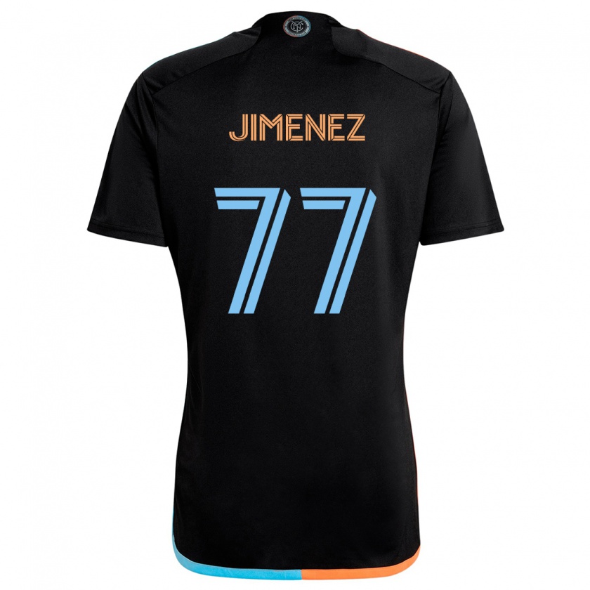 Kandiny Gyermek Jonathan Jiménez #77 Fekete Narancs Kék Idegenbeli Jersey 2024/25 Mez Póló Ing