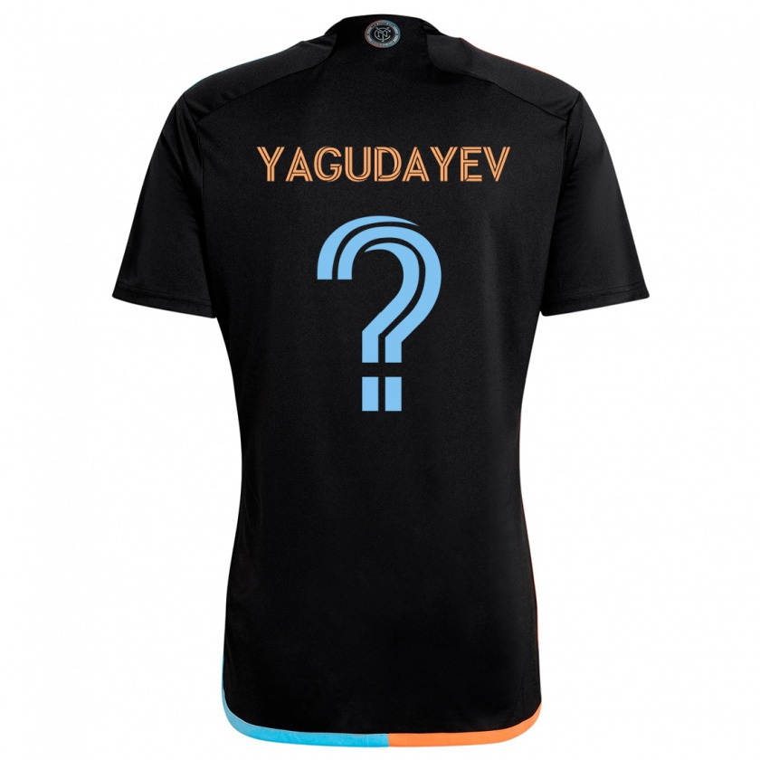 Kandiny Gyermek Alexander Yagudayev #0 Fekete Narancs Kék Idegenbeli Jersey 2024/25 Mez Póló Ing