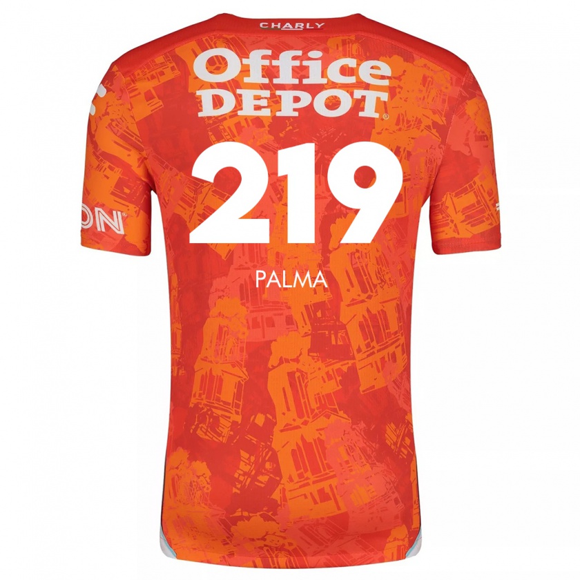 Kandiny Gyermek Pablo Palma #219 Narancssárga Fehér Idegenbeli Jersey 2024/25 Mez Póló Ing