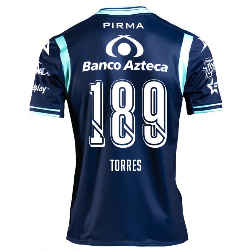 Kandiny Gyermek Dylan Torres #189 Sötétkék Idegenbeli Jersey 2024/25 Mez Póló Ing