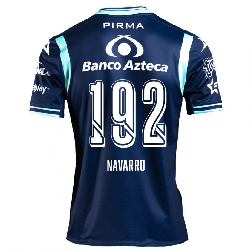 Kandiny Gyermek Eduardo Navarro #192 Sötétkék Idegenbeli Jersey 2024/25 Mez Póló Ing