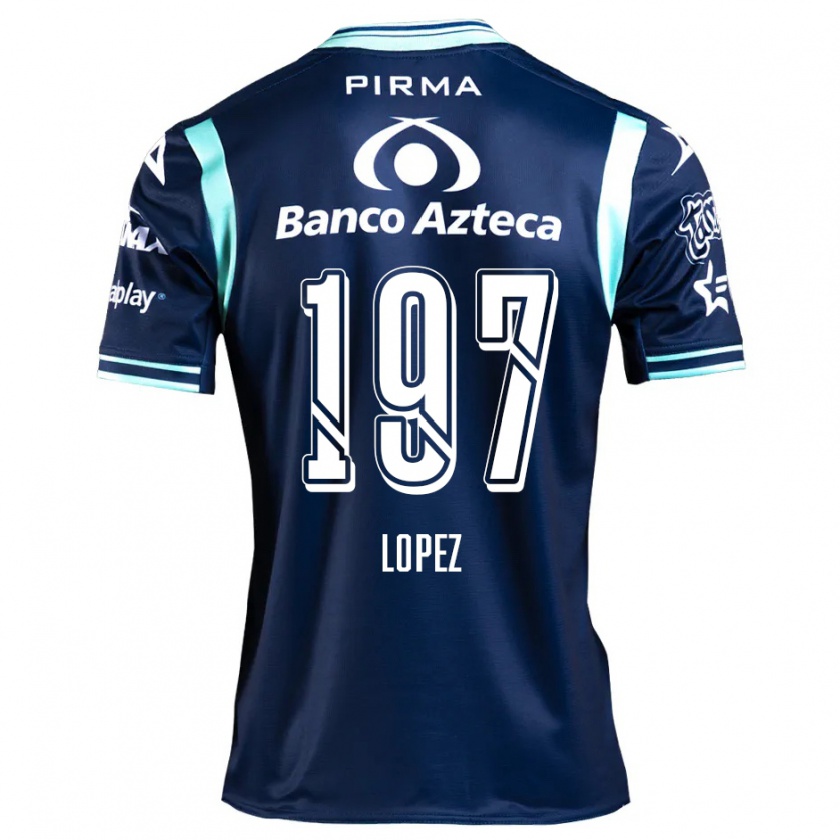 Kandiny Gyermek Sebastián López #197 Sötétkék Idegenbeli Jersey 2024/25 Mez Póló Ing