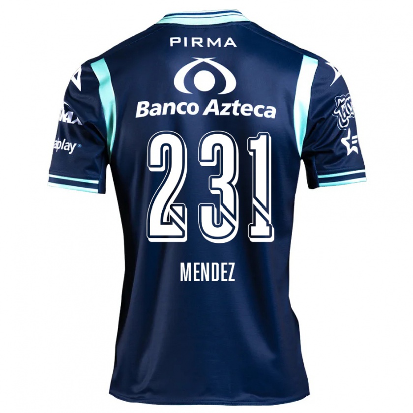 Kandiny Gyermek Alejandro Méndez #231 Sötétkék Idegenbeli Jersey 2024/25 Mez Póló Ing