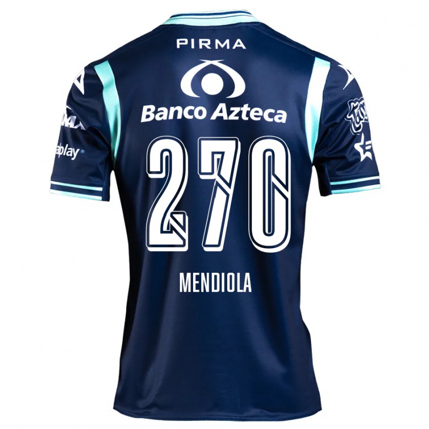 Kandiny Gyermek Carlos Mendiola #270 Sötétkék Idegenbeli Jersey 2024/25 Mez Póló Ing