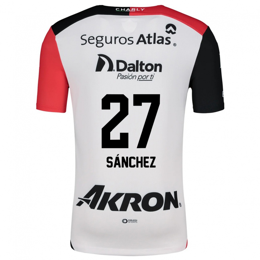 Kandiny Gyermek Antonio Sánchez #27 Fehér Piros Fekete Idegenbeli Jersey 2024/25 Mez Póló Ing