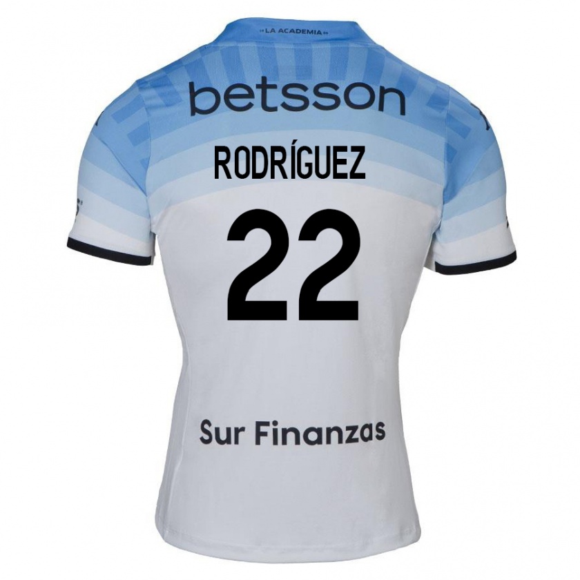 Kandiny Gyermek Baltasar Rodríguez #22 Fehér Kék Fekete Idegenbeli Jersey 2024/25 Mez Póló Ing