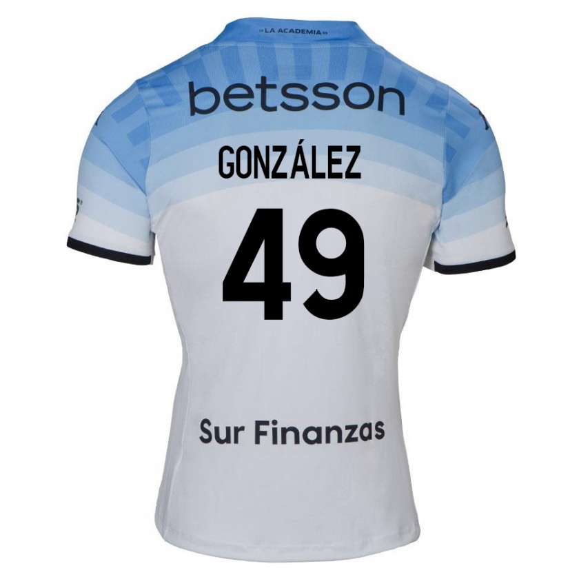 Kandiny Gyermek David González #49 Fehér Kék Fekete Idegenbeli Jersey 2024/25 Mez Póló Ing