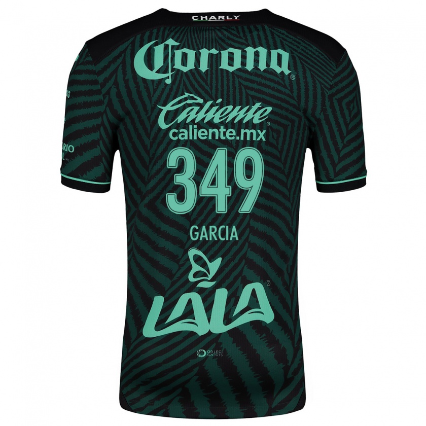 Kandiny Gyermek Diego García #349 Fekete Zöld Idegenbeli Jersey 2024/25 Mez Póló Ing