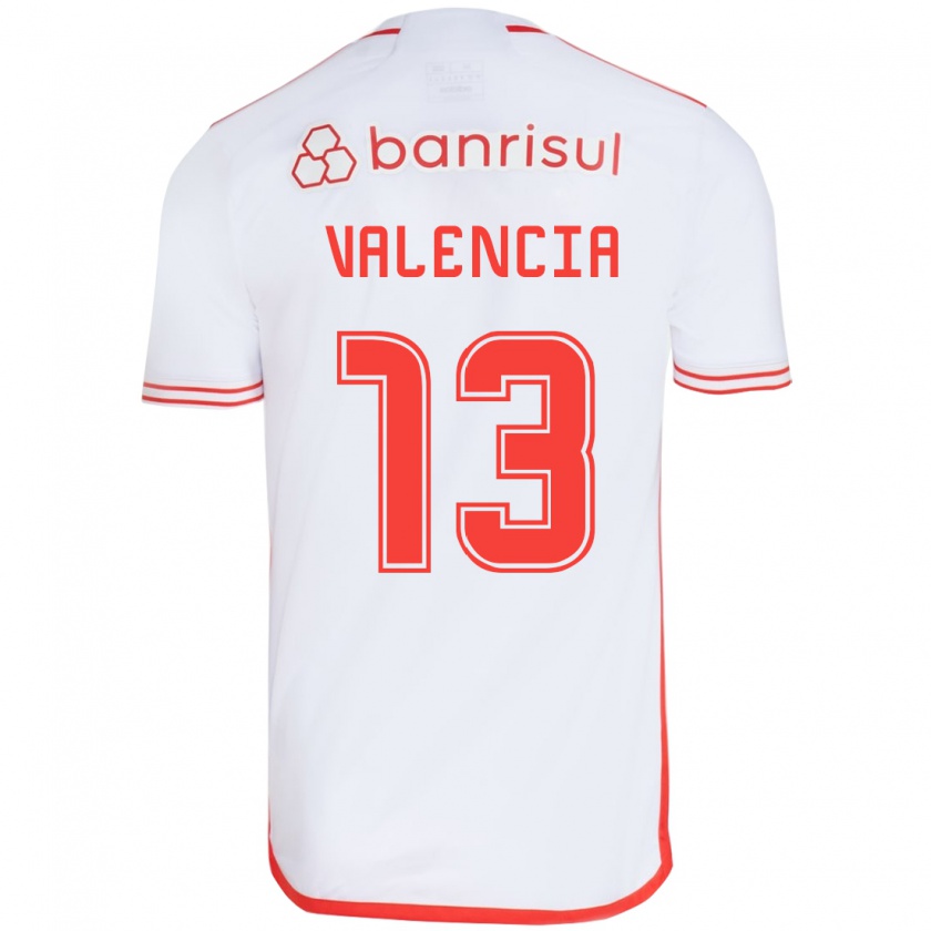 Kandiny Gyermek Enner Valencia #13 Fehér Piros Idegenbeli Jersey 2024/25 Mez Póló Ing