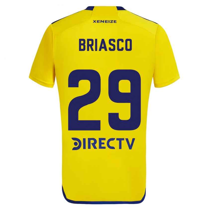 Kandiny Gyermek Norberto Briasco #29 Sárga Kék Idegenbeli Jersey 2024/25 Mez Póló Ing