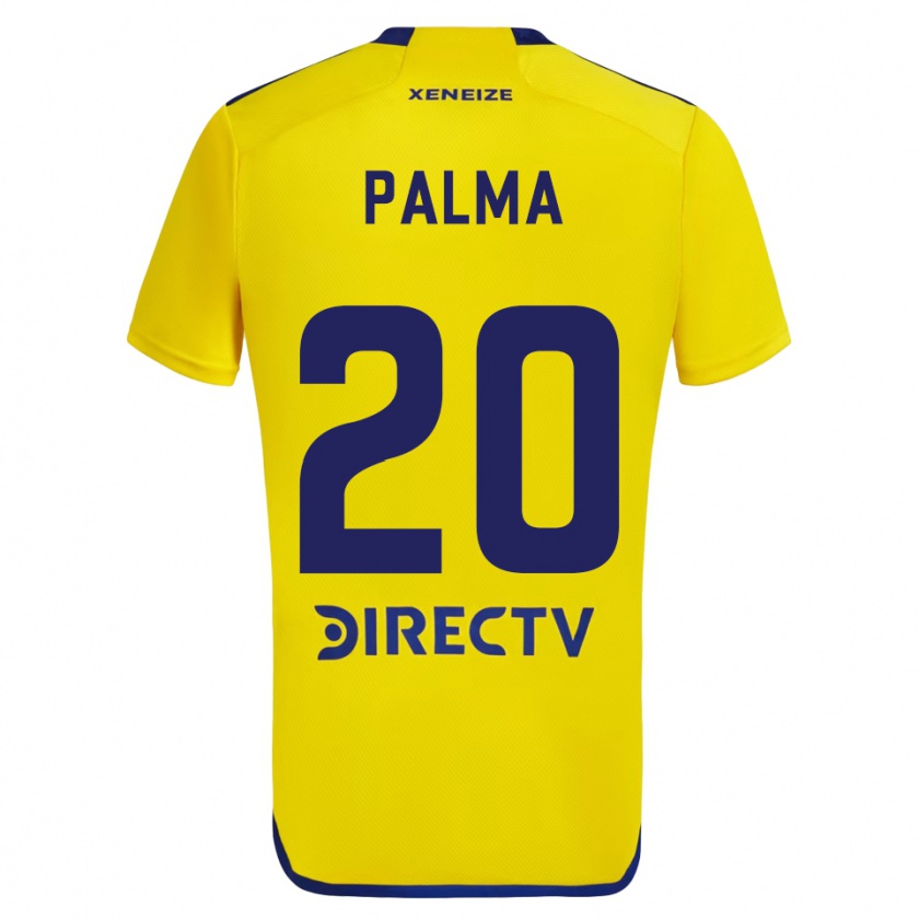 Kandiny Gyermek Lucas Palma #20 Sárga Kék Idegenbeli Jersey 2024/25 Mez Póló Ing