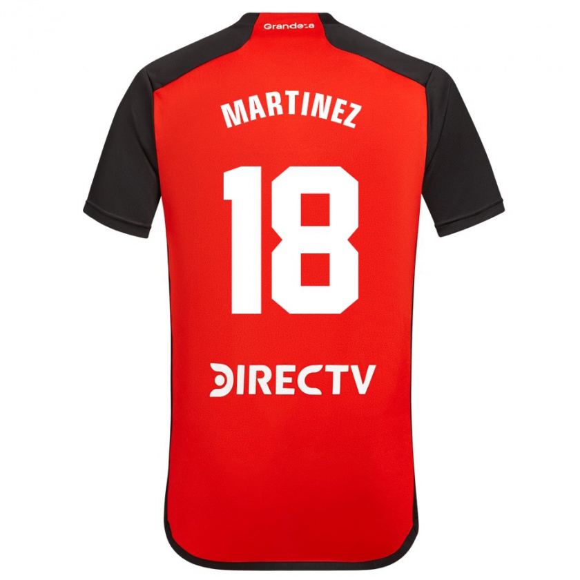 Kandiny Gyermek Pity Martínez #18 Piros Fekete Fehér Idegenbeli Jersey 2024/25 Mez Póló Ing